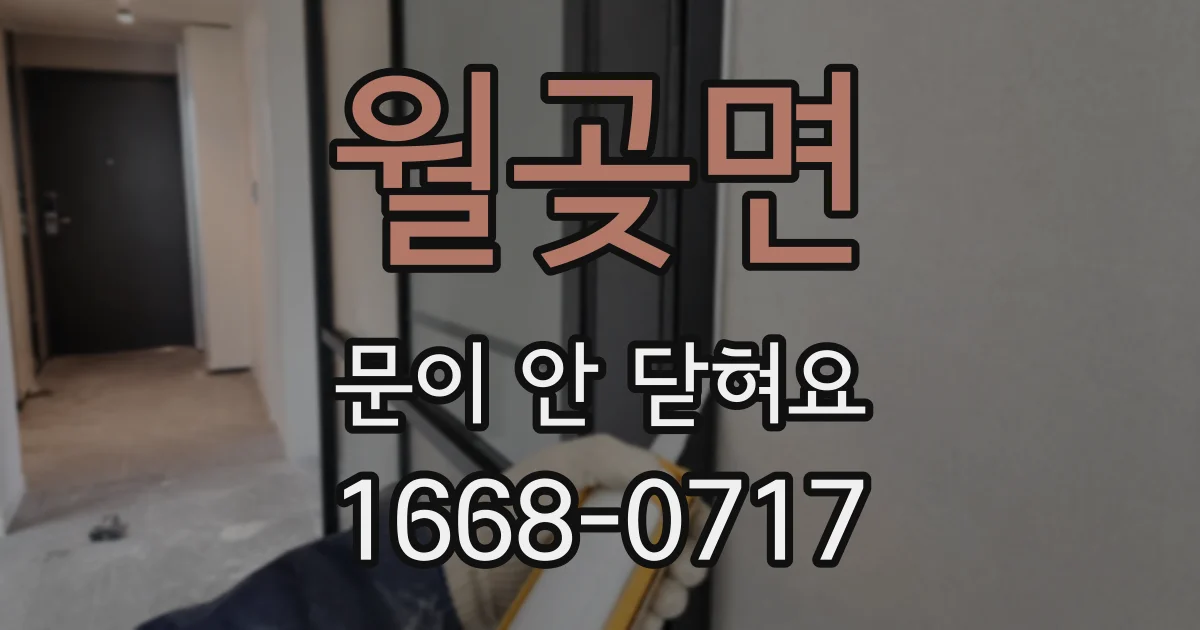월곶면 문이 안 닫혀요