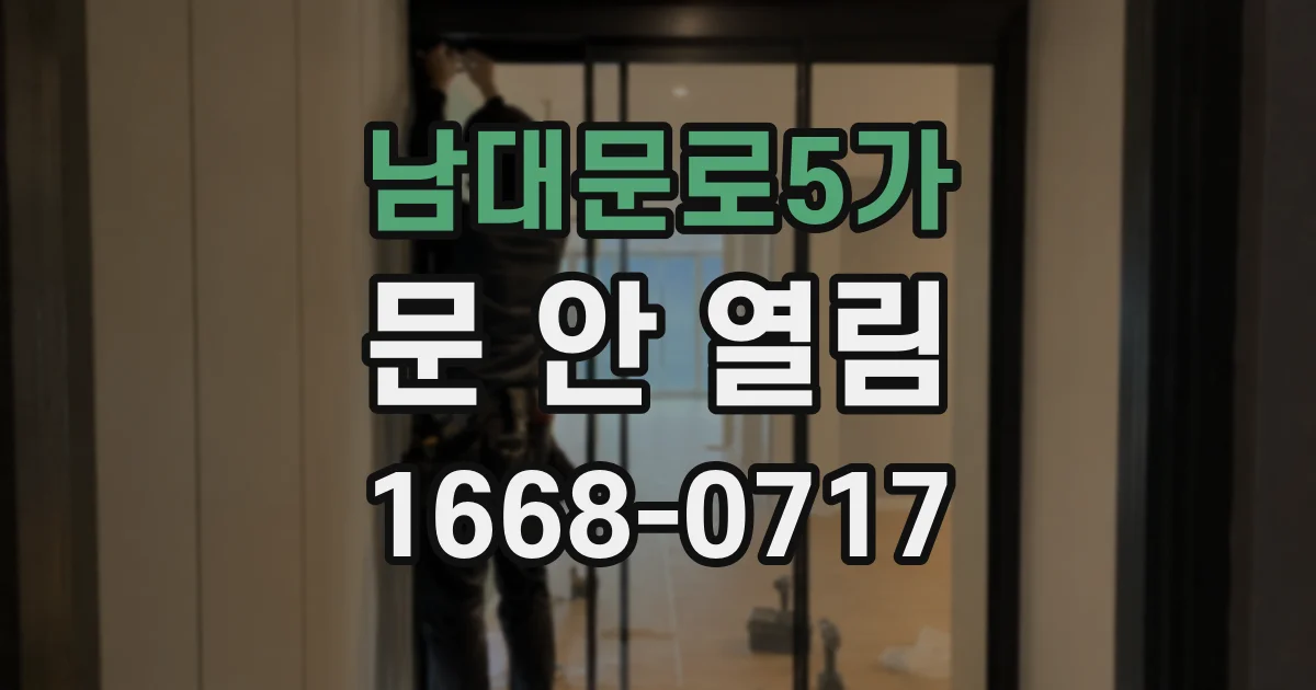 남대문로5가 문 안 열림
