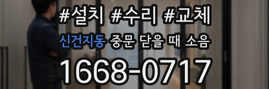 신건지동 중문 닫을 때 소음