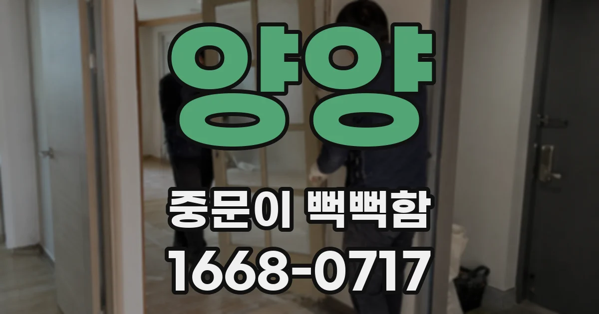 양양 중문이 뻑뻑함