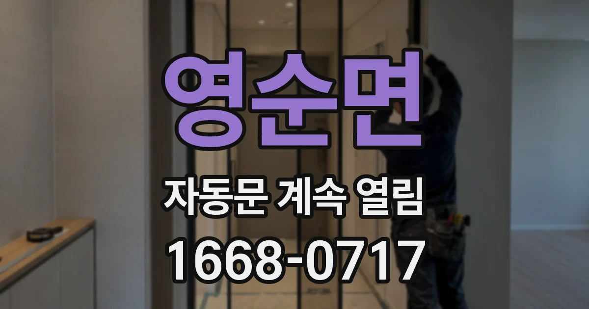 영순면 자동문 계속 열림