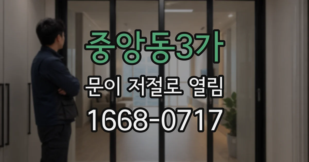 중앙동3가 문이 저절로 열림