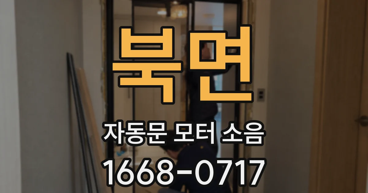 북면 자동문 모터 소음