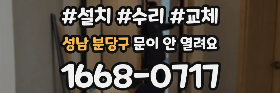 성남 분당구 문이 안 열려요