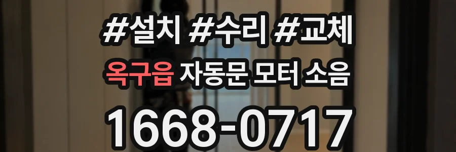 옥구읍 자동문 모터 소음