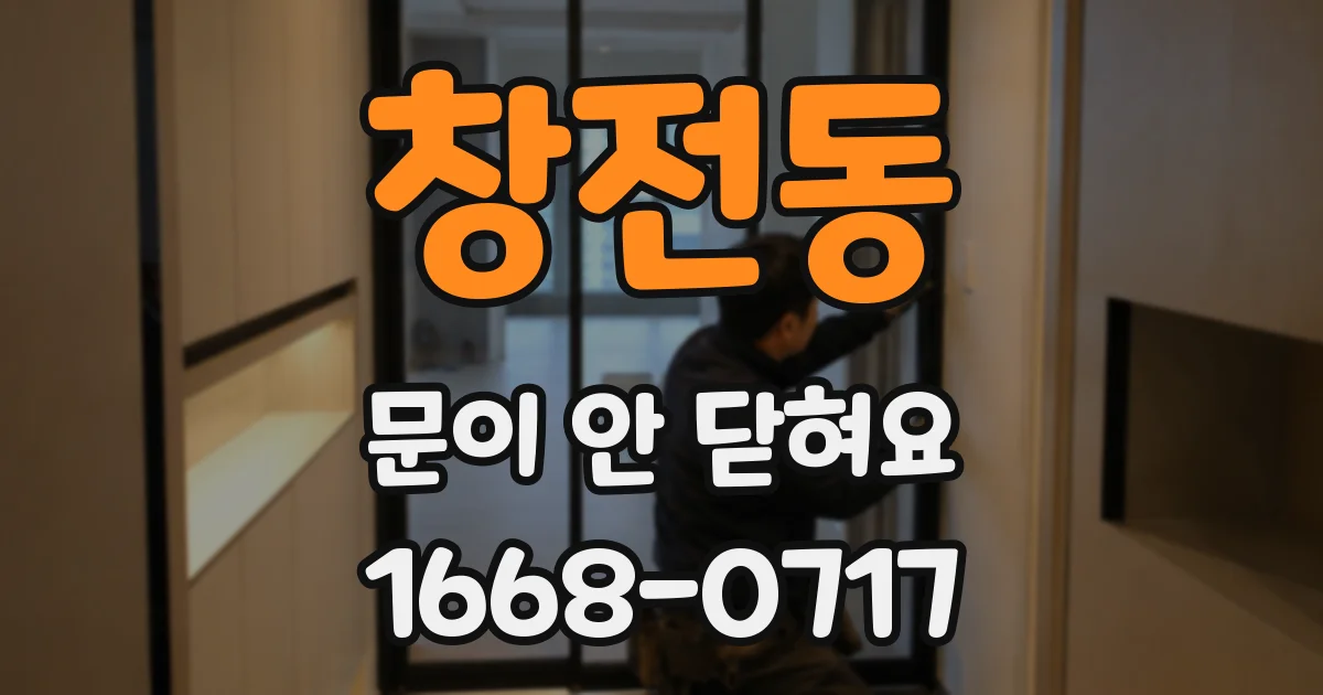 창전동 문이 안 닫혀요
