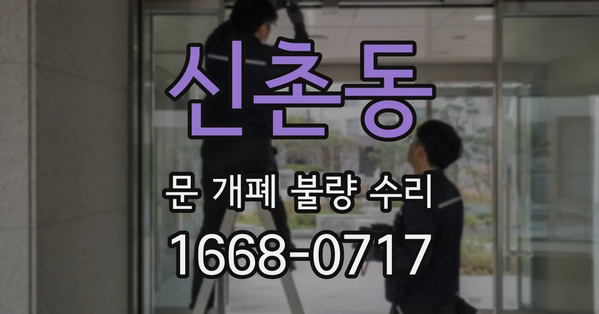 신촌동 문 개폐 불량 수리