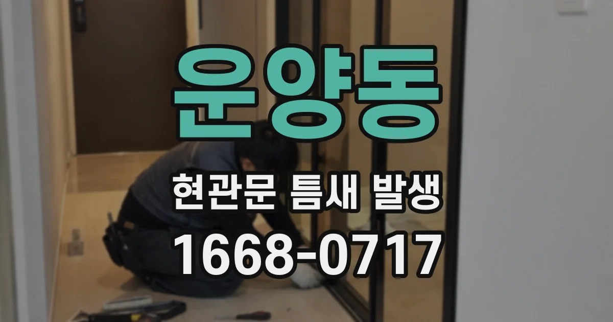 운양동 현관문 틈새 발생