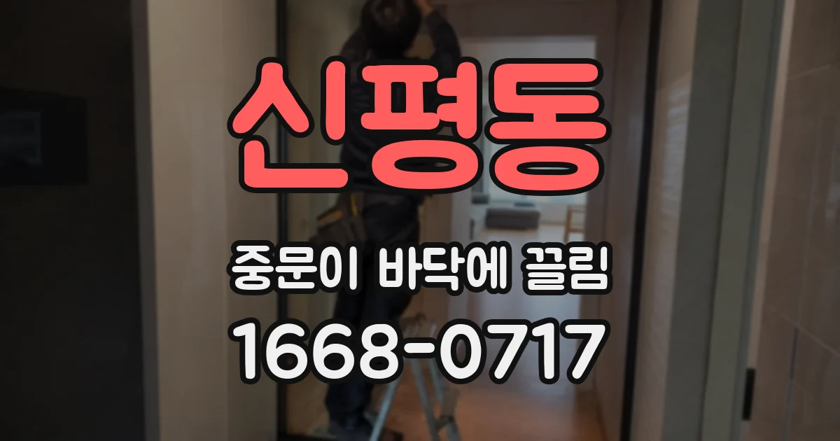 신평동 중문이 바닥에 끌림
