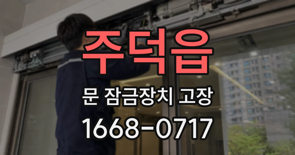 주덕읍 문 잠금장치 고장