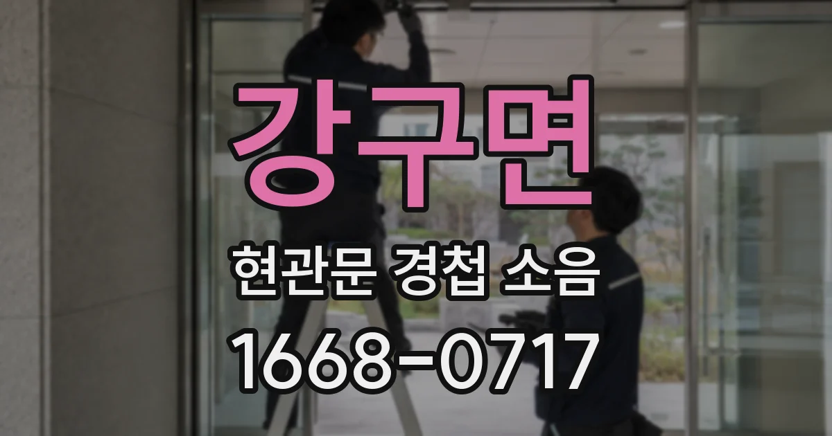 강구면 현관문 경첩 소음