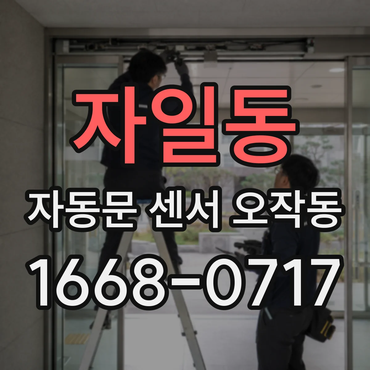자일동 자동문 센서 오작동