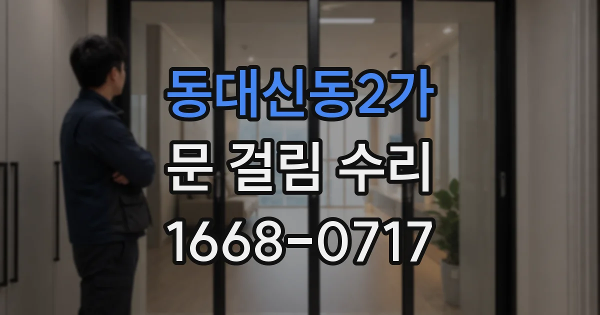 동대신동2가 문 걸림 수리