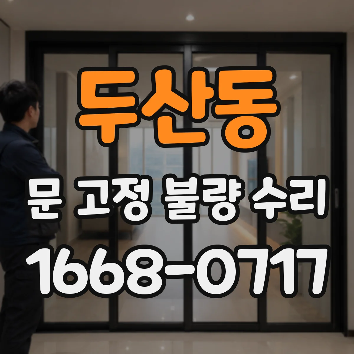 두산동 문 고정 불량 수리
