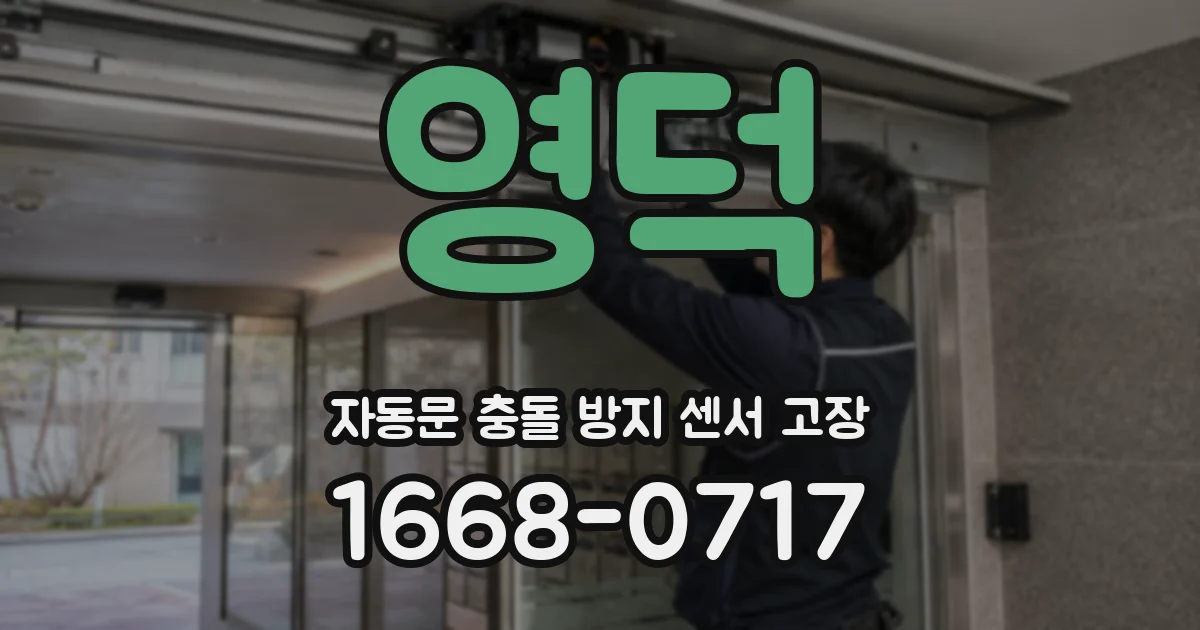 영덕 자동문 충돌 방지 센서 고장