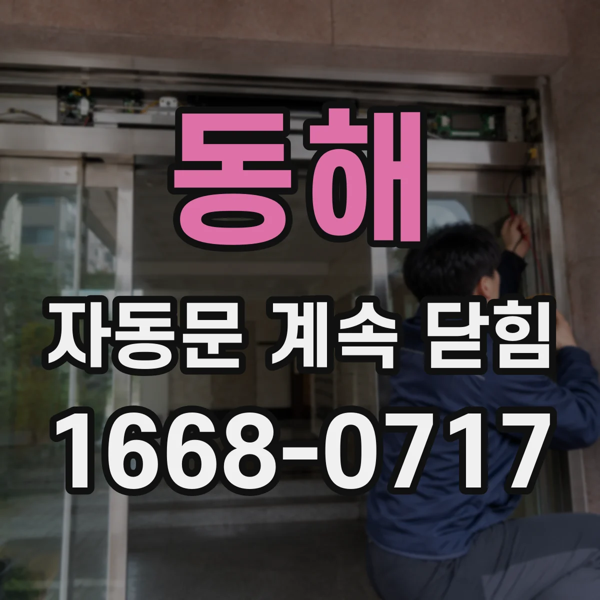동해 자동문 계속 닫힘