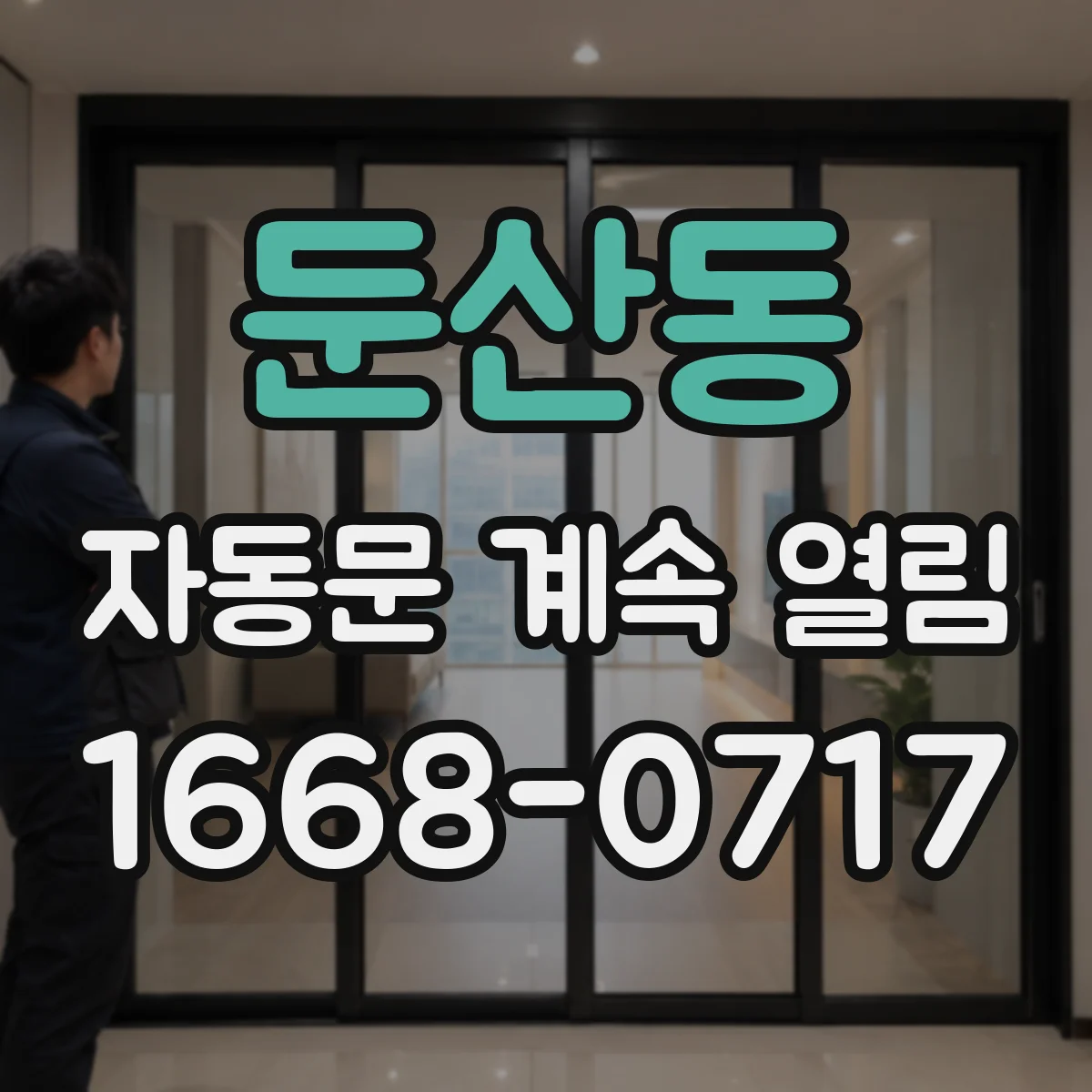 둔산동 자동문 계속 열림