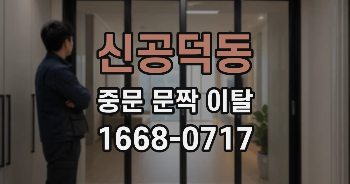 신공덕동 중문 문짝 이탈