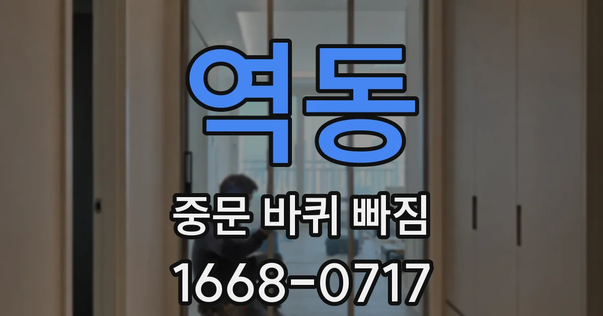 역동 중문 바퀴 빠짐