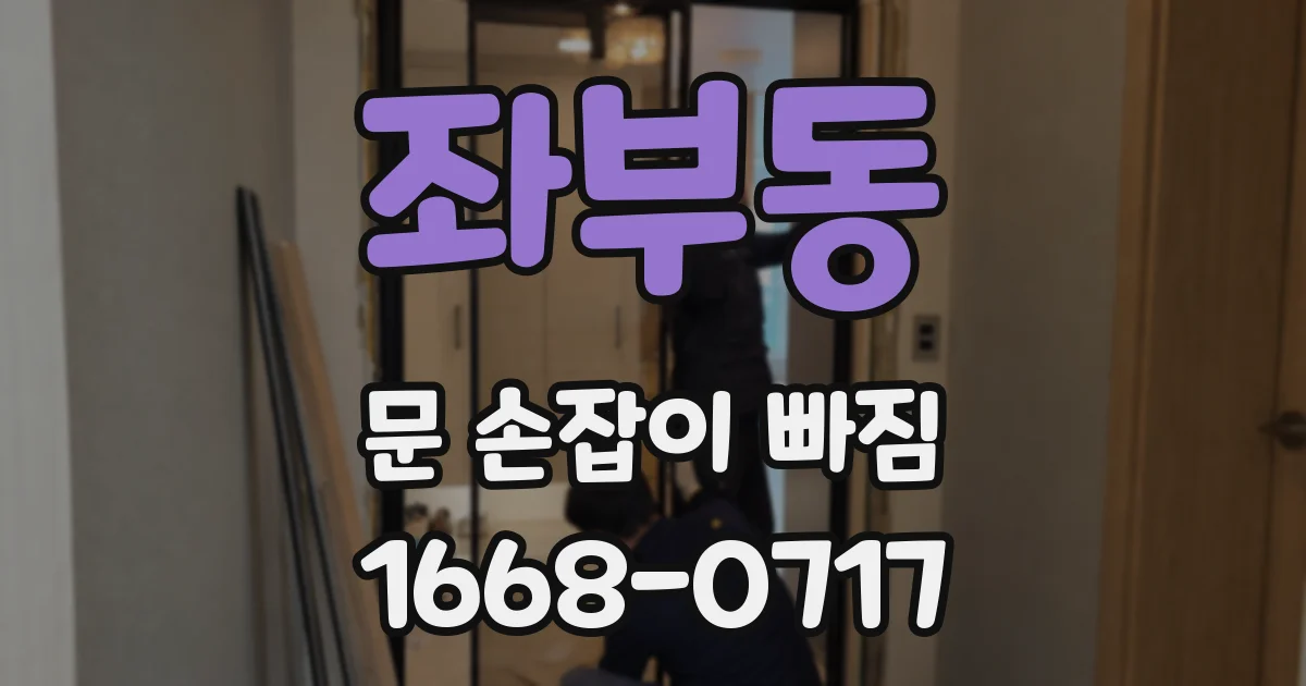 좌부동 문 손잡이 빠짐