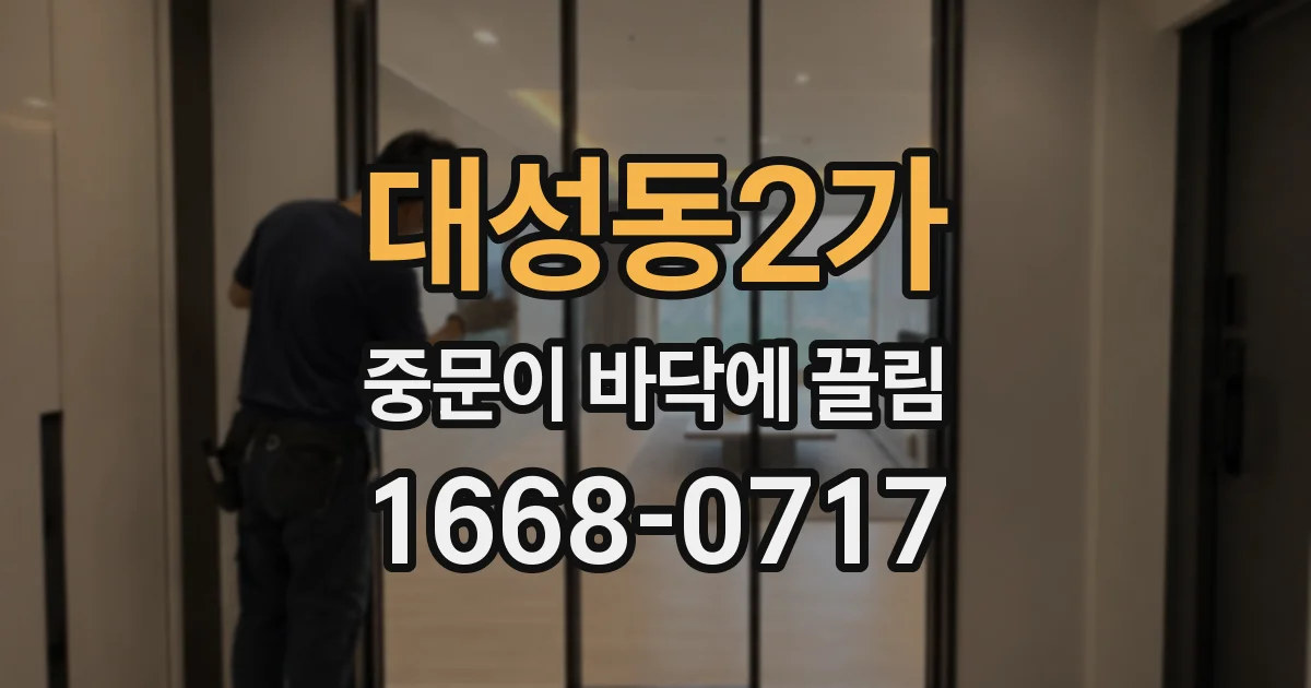 대성동2가 중문이 바닥에 끌림