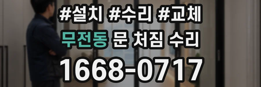무전동 문 처짐 수리