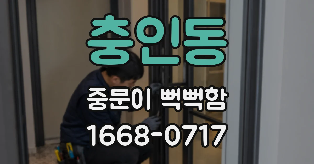 충인동 중문이 뻑뻑함