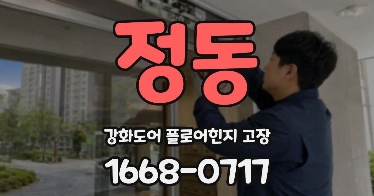 정동 강화도어 플로어힌지 고장