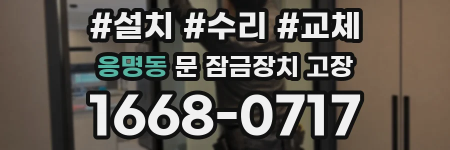 응명동 문 잠금장치 고장