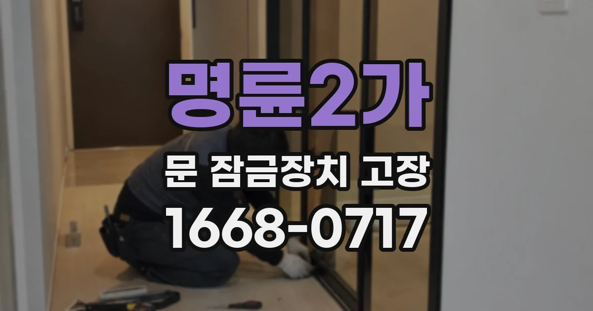 명륜2가 문 잠금장치 고장