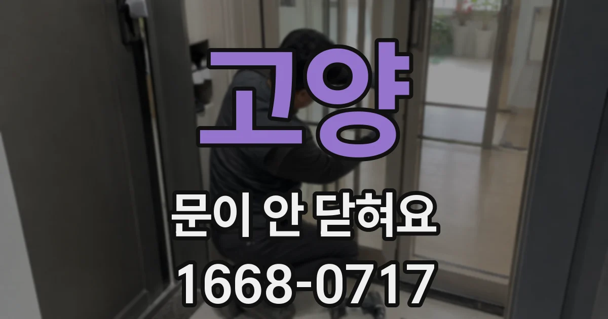 고양 문이 안 닫혀요
