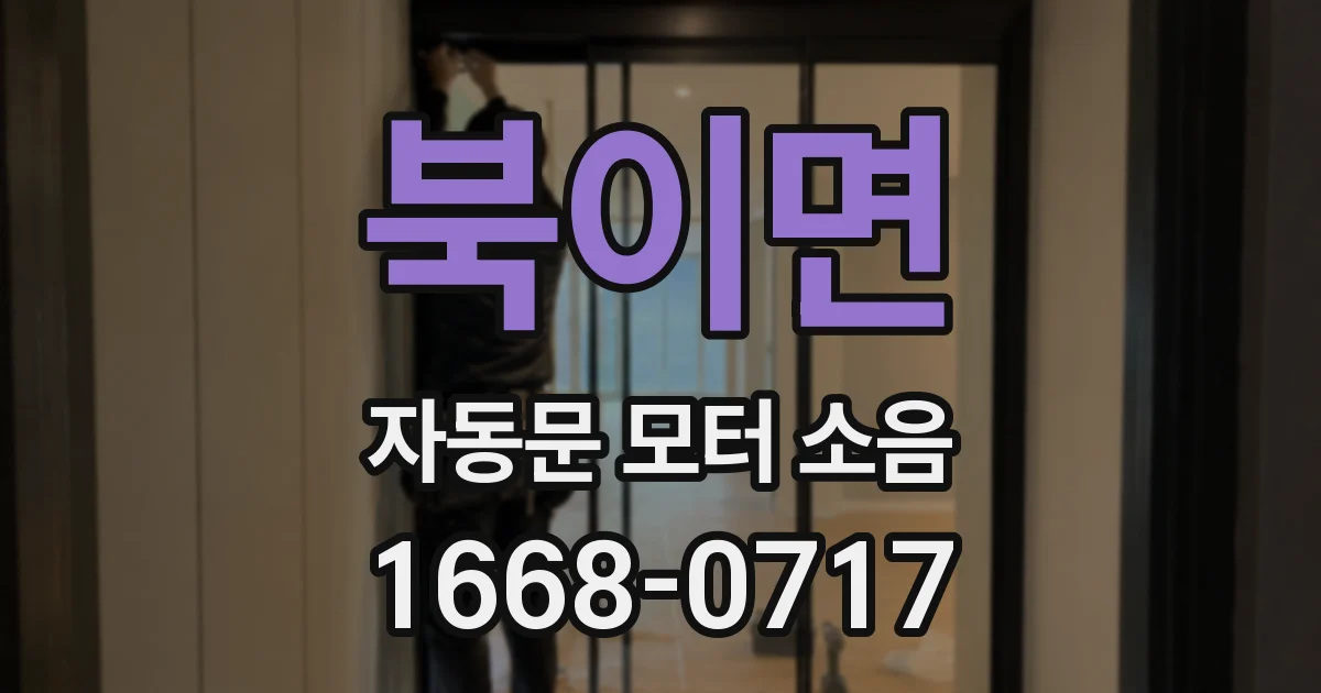 북이면 자동문 모터 소음