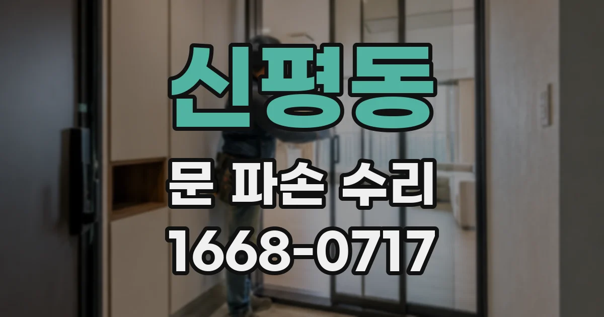 신평동 문 파손 수리