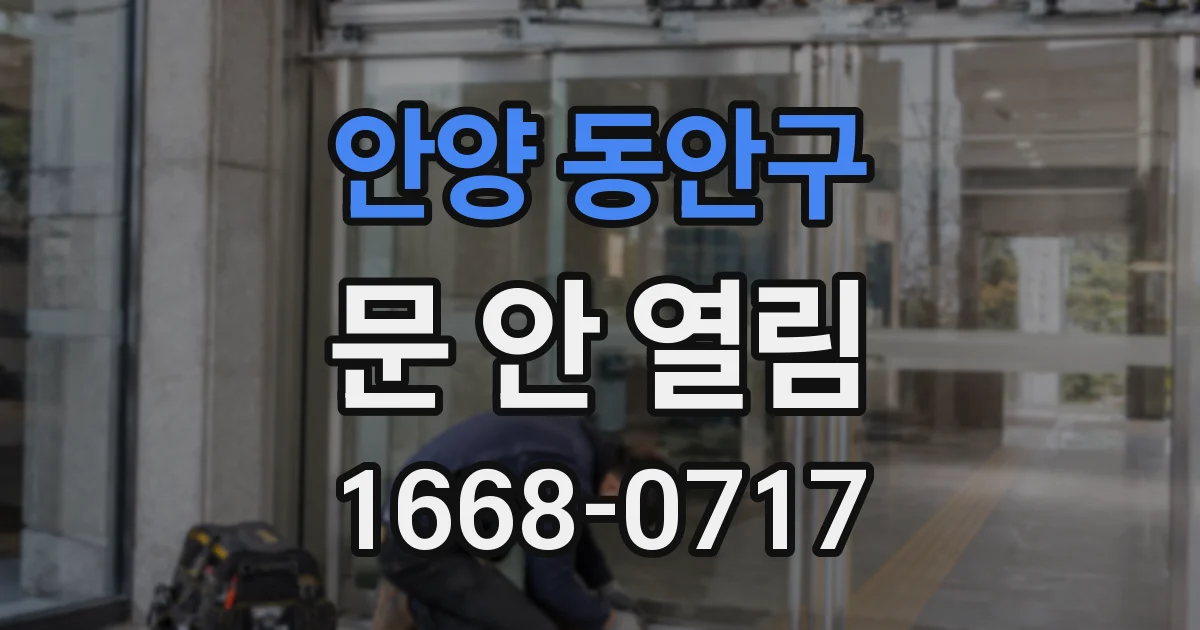안양 동안구 문 안 열림