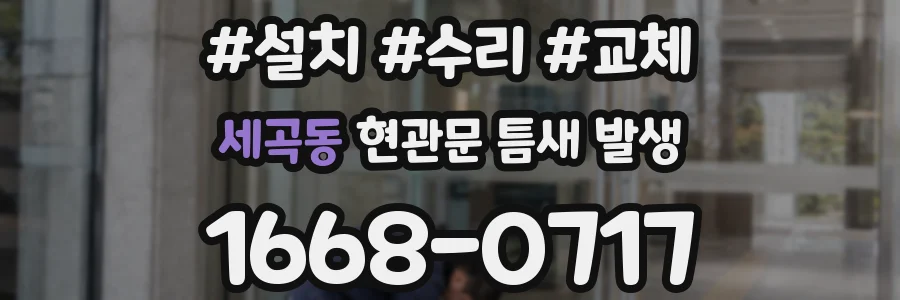 세곡동 현관문 틈새 발생