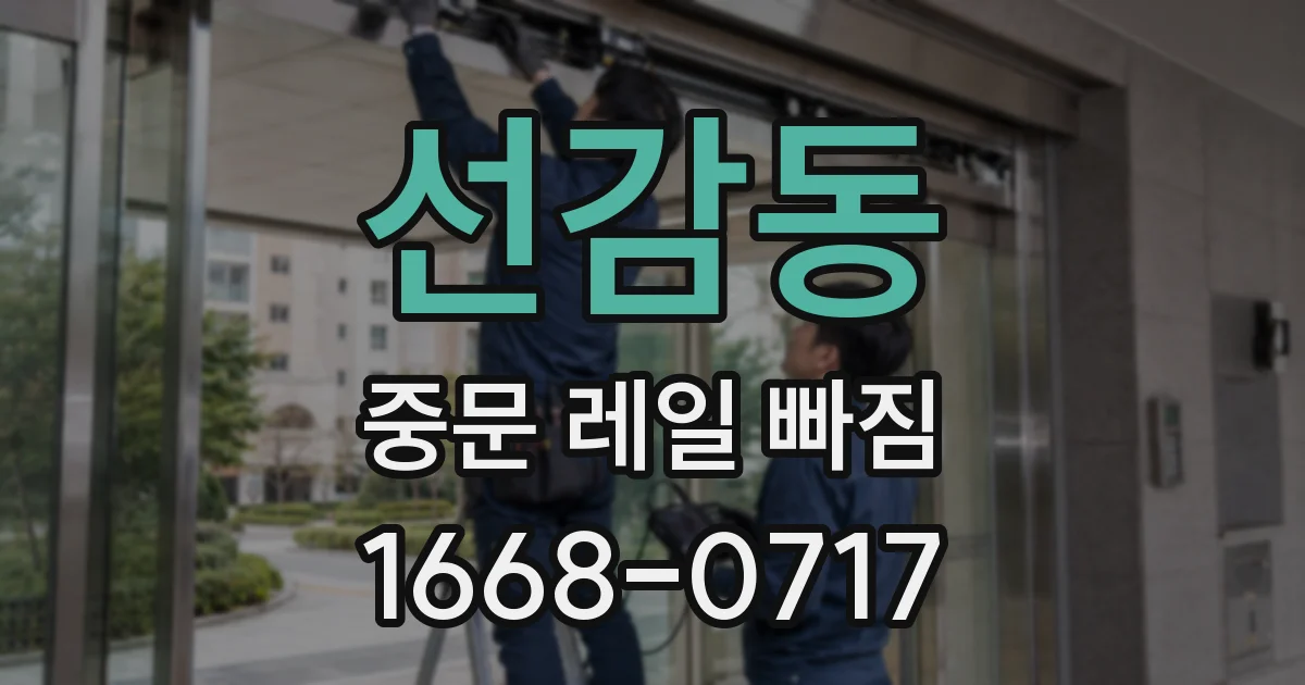 선감동 중문 레일 빠짐