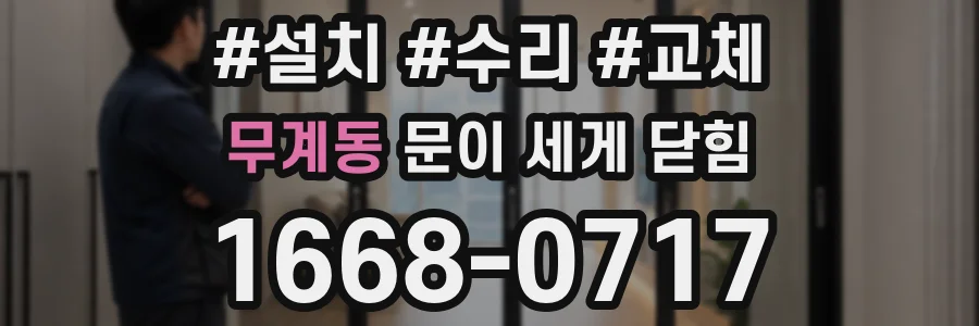 무계동 문이 세게 닫힘