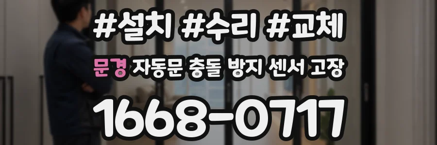 문경 자동문 충돌 방지 센서 고장