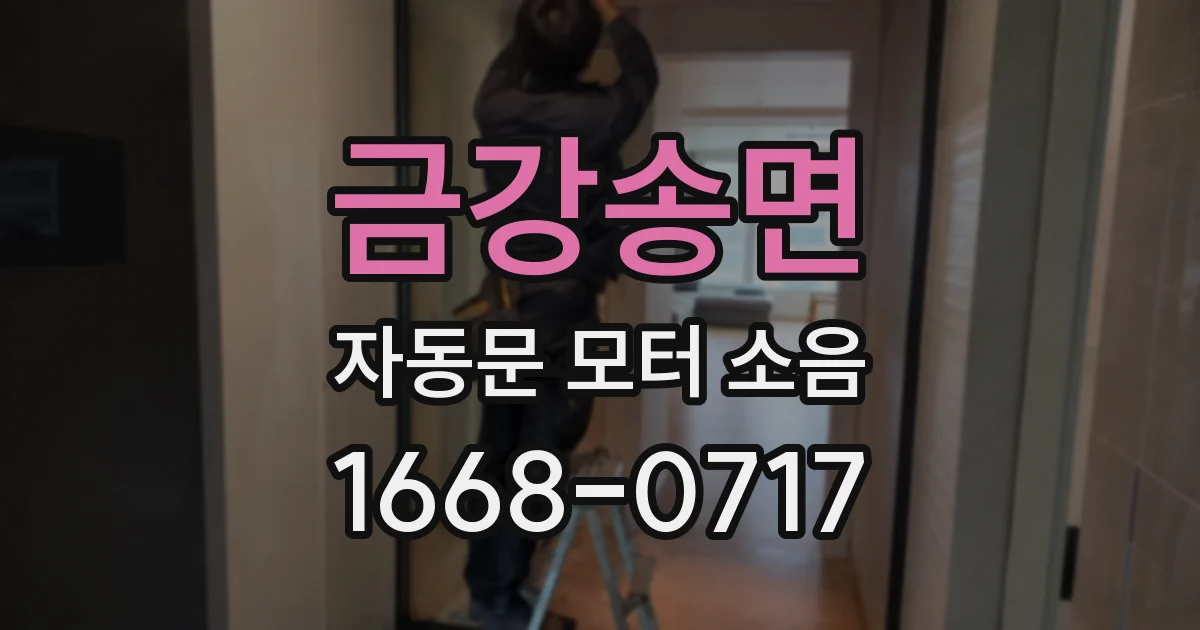 금강송면 자동문 모터 소음