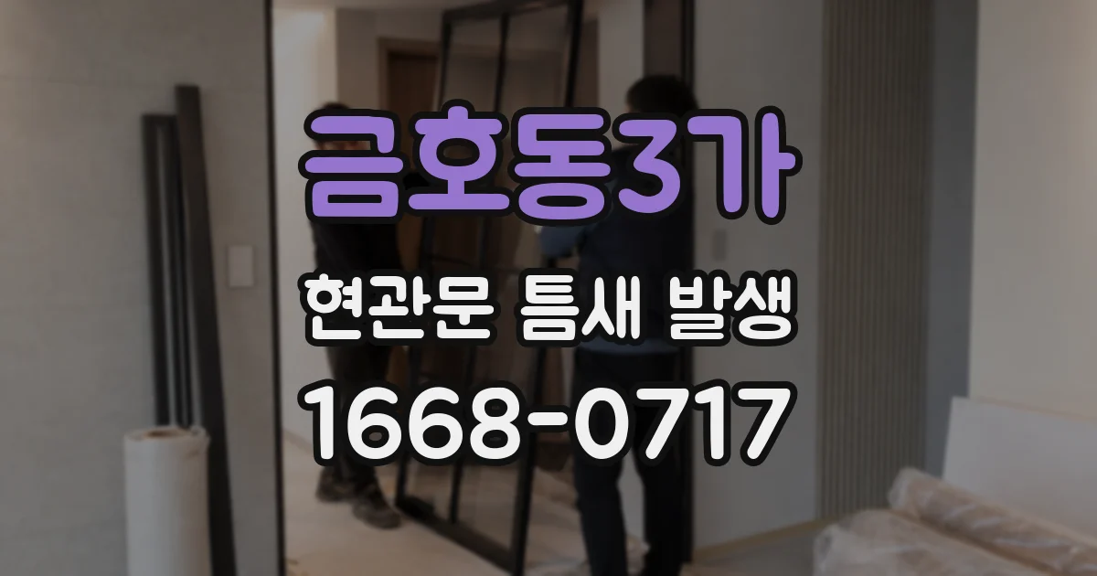 금호동3가 현관문 틈새 발생