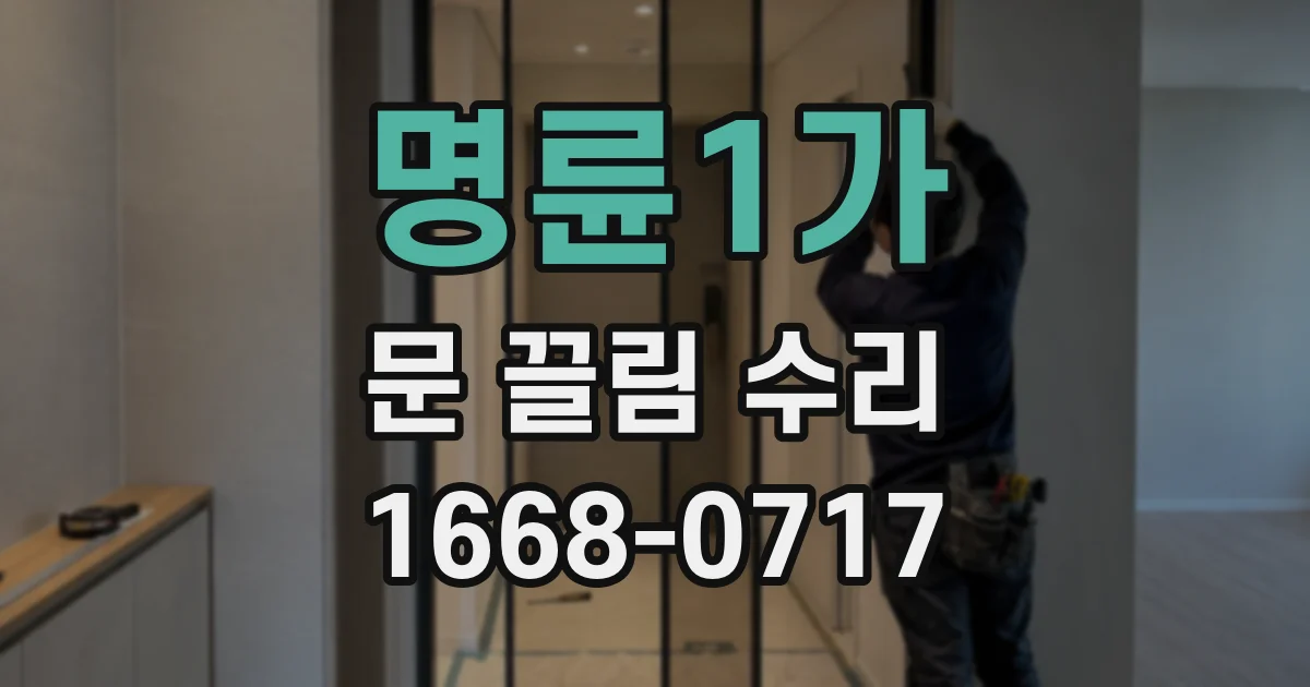명륜1가 문 끌림 수리
