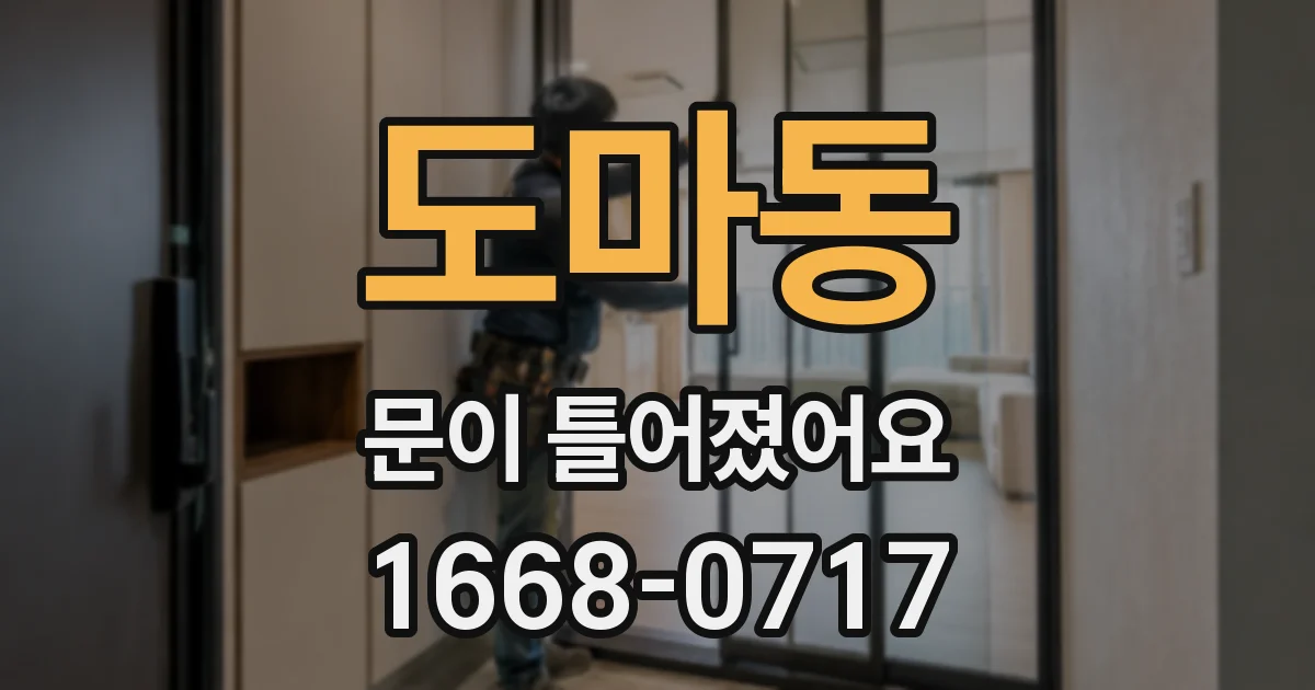 도마동 문이 틀어졌어요