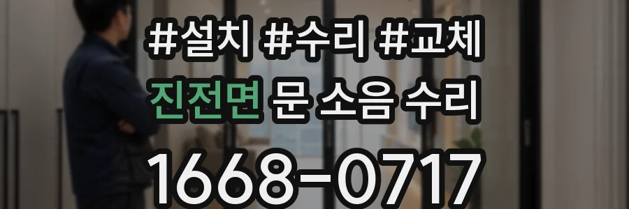 진전면 문 소음 수리