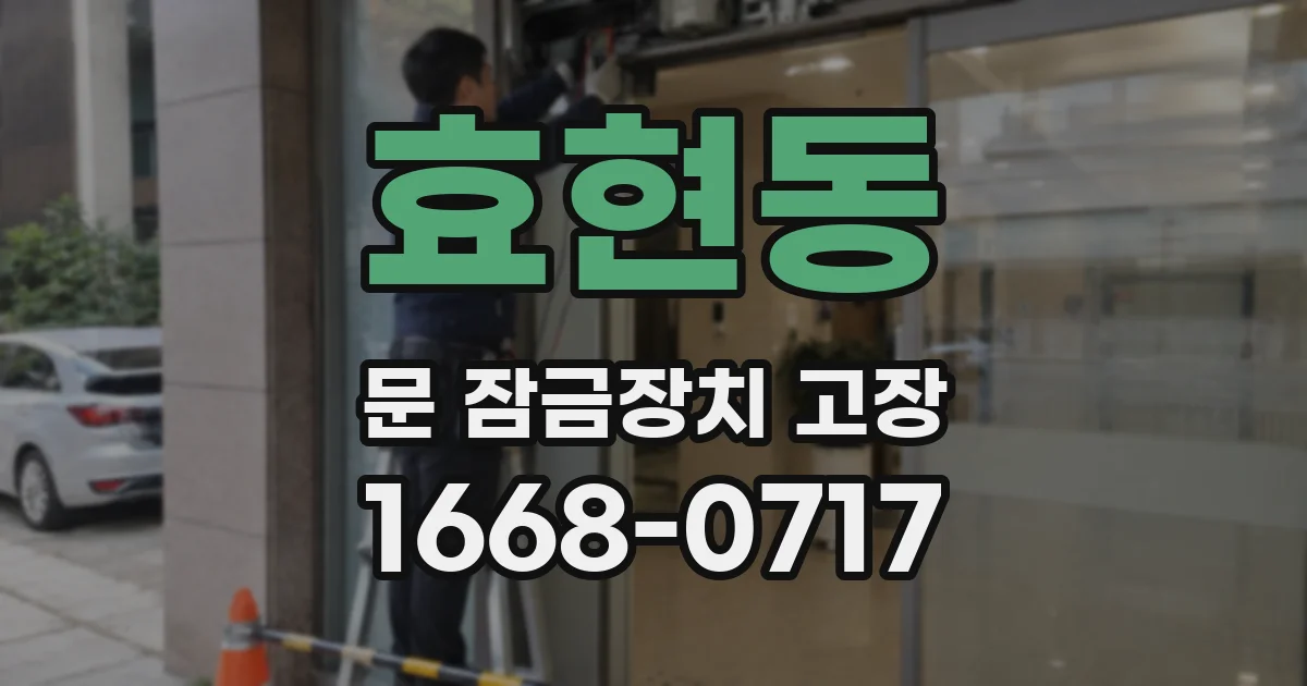 효현동 문 잠금장치 고장