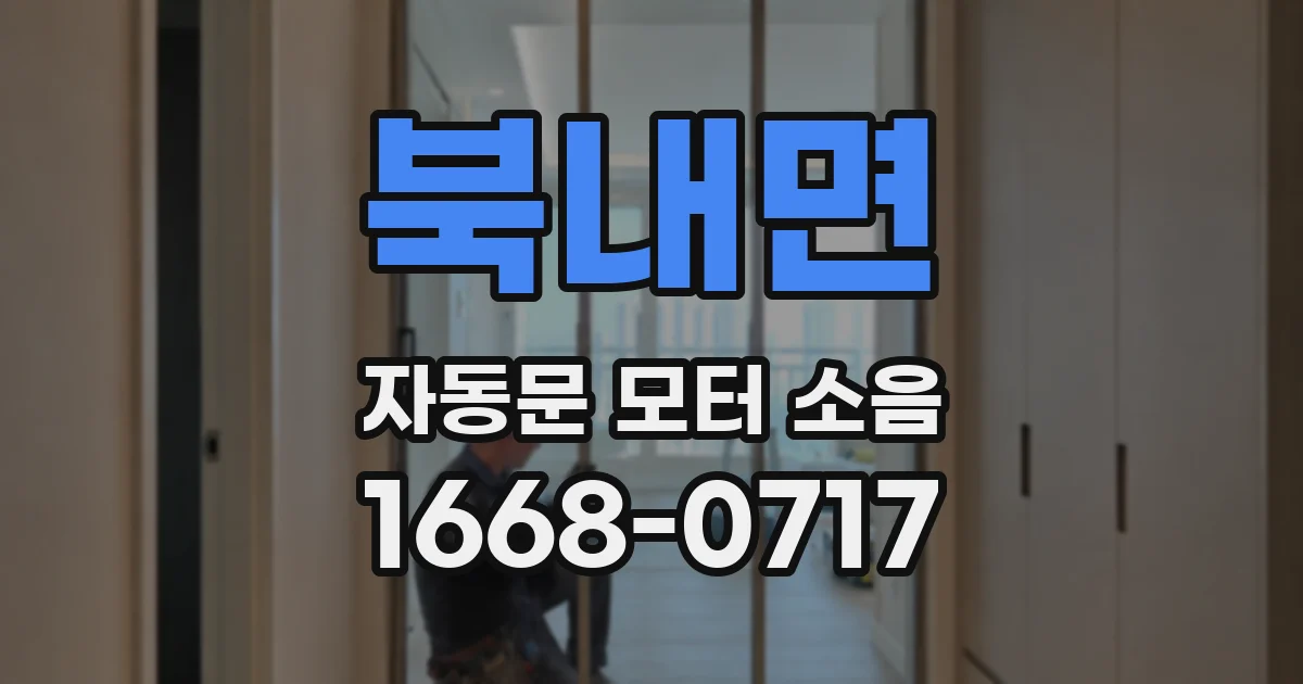 북내면 자동문 모터 소음