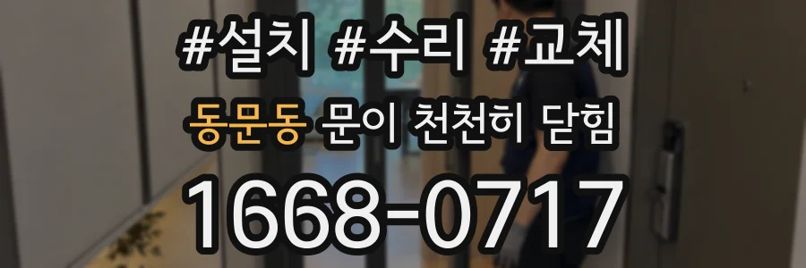 동문동 문이 천천히 닫힘