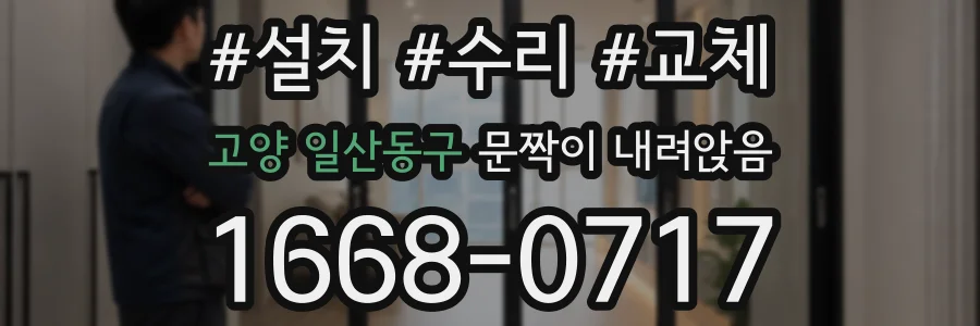 고양 일산동구 문짝이 내려앉음