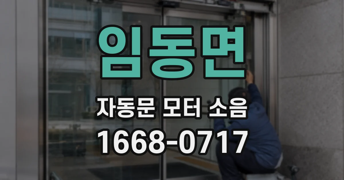 임동면 자동문 모터 소음