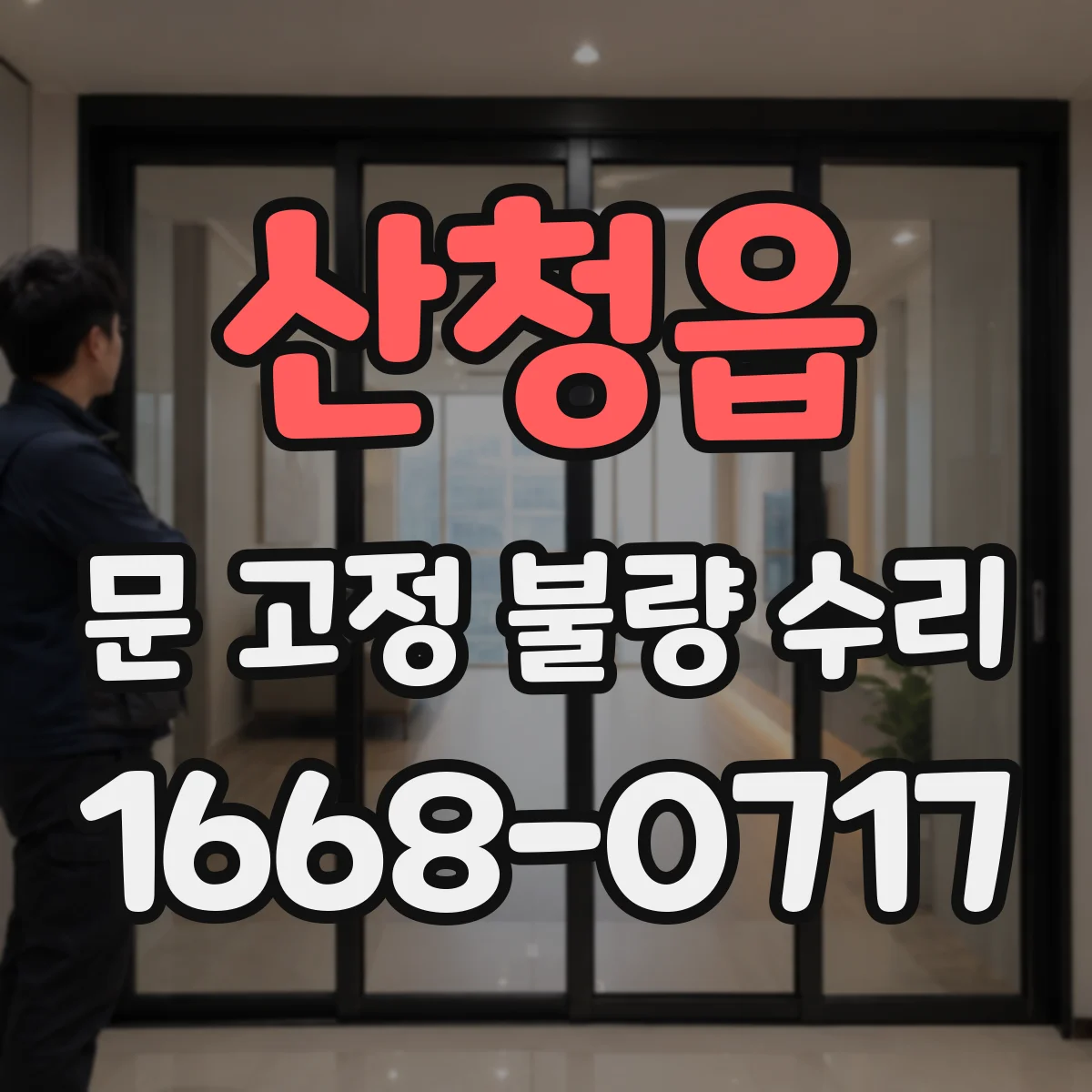 산청읍 문 고정 불량 수리