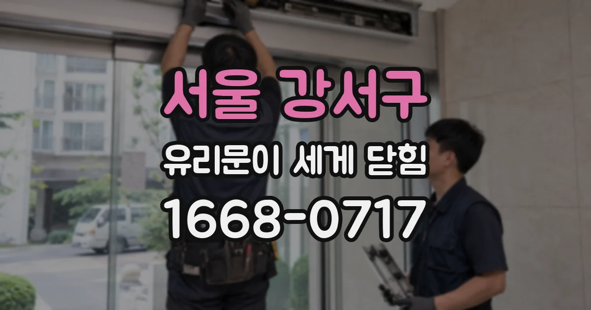 서울 강서구 유리문이 세게 닫힘
